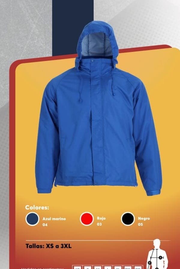 Casaca con forro polar para hombre, térmica y repelente al agua, con capucha fija y cierre frontal.