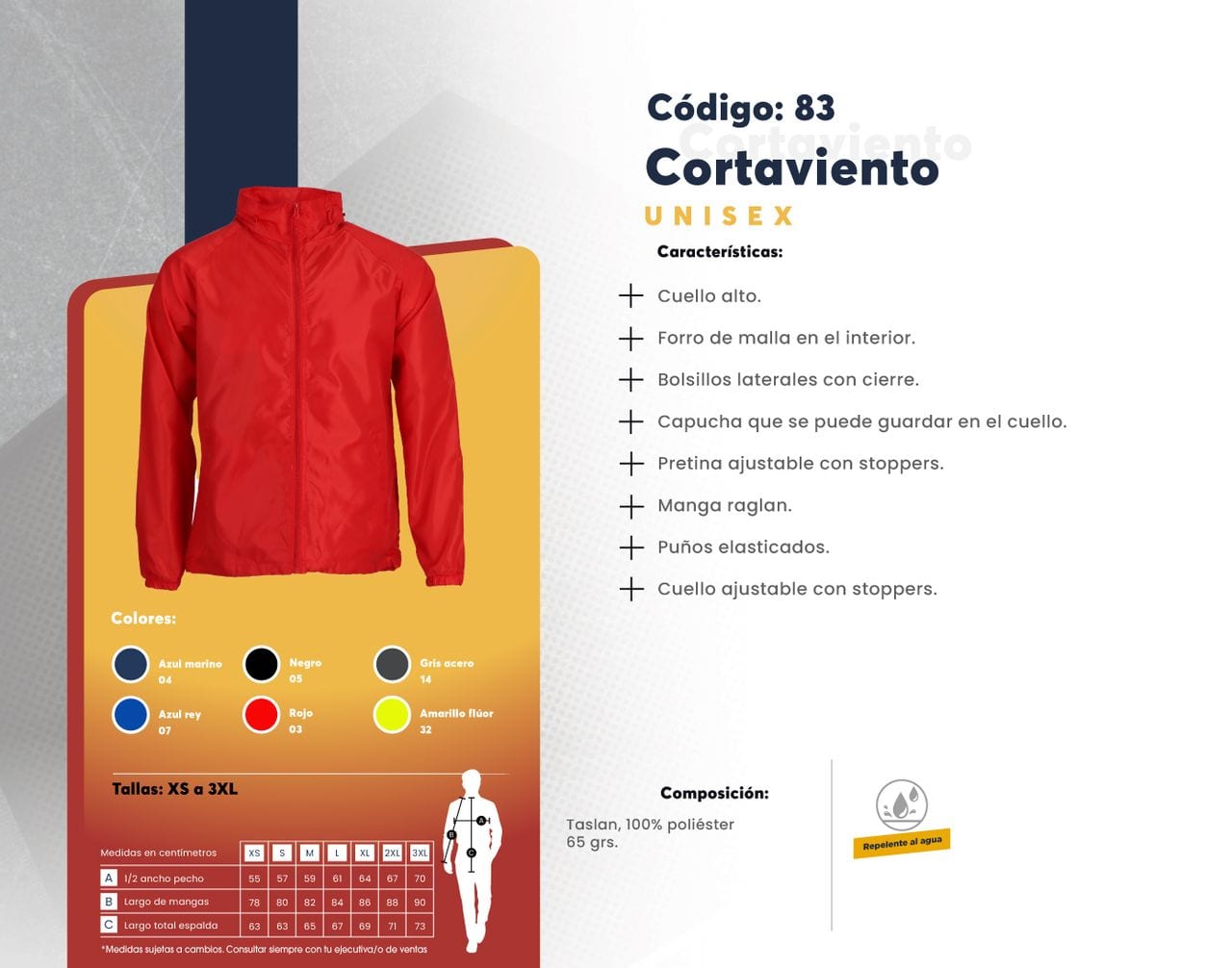 Ficha técnica de Cortaviento