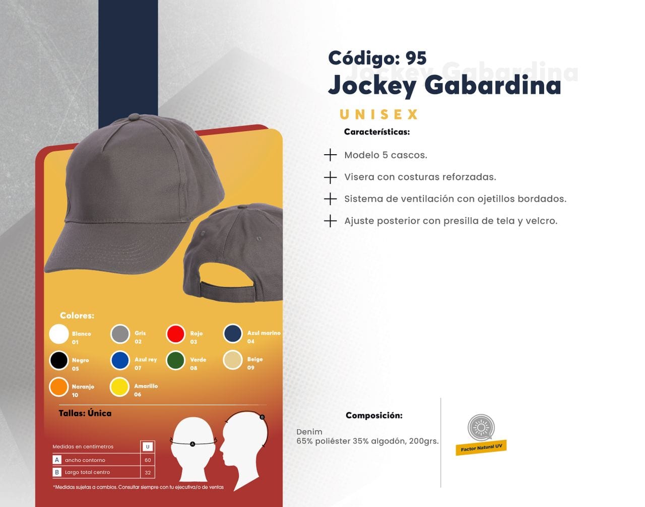 Ficha técnica de Jockey Gabardina