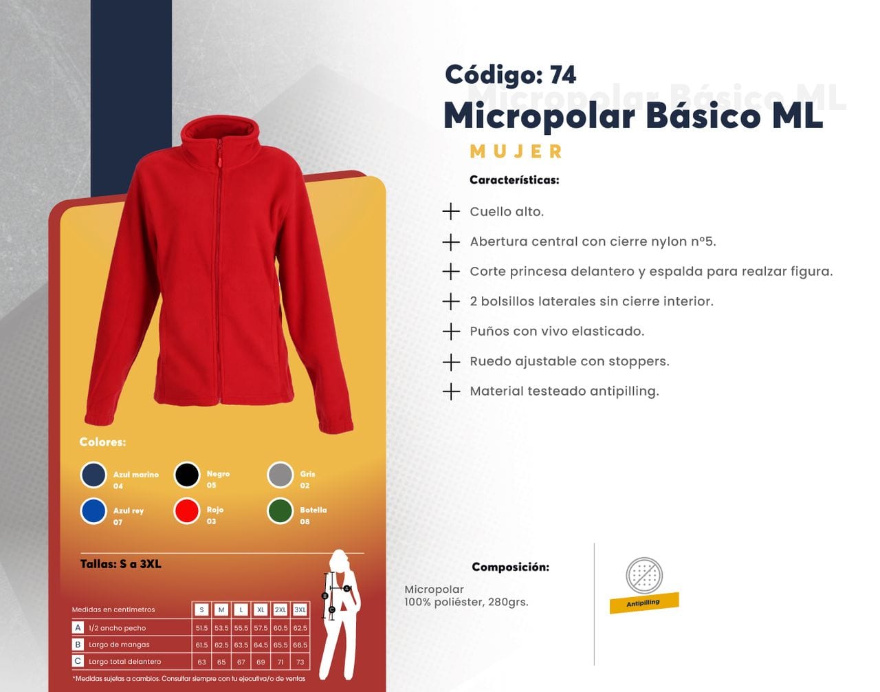 Ficha técnica de Micropolar Básico ML