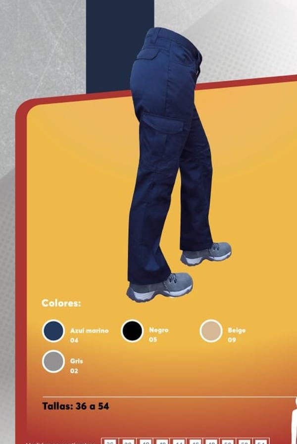Pantalón cargo para mujer con bolsillo lateral amplio y tela antimanchas resistente.