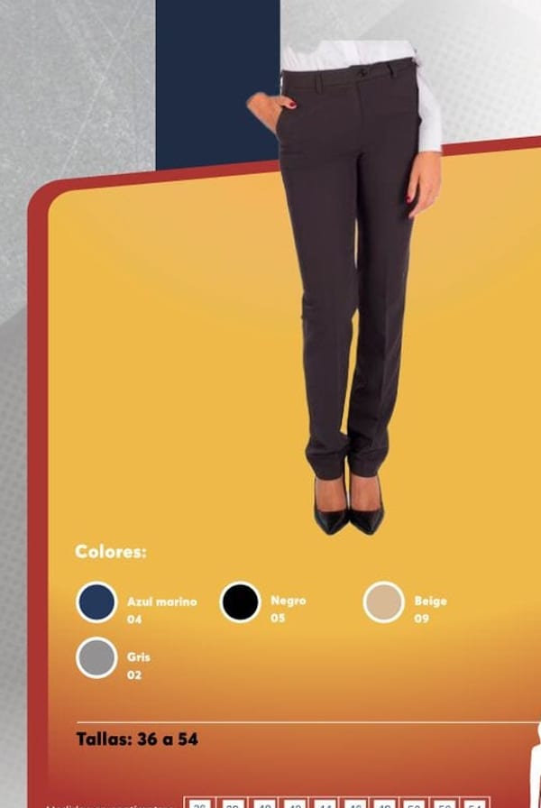 Pantalón docker de vestir para mujer, en gabardina con tratamiento antimanchas y cintura ajustable.