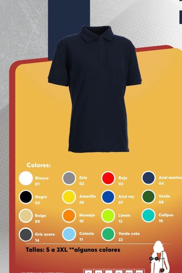 Polera piqué de manga corta para mujer con cuello y puños en tela rib, disponible en múltiples colores.