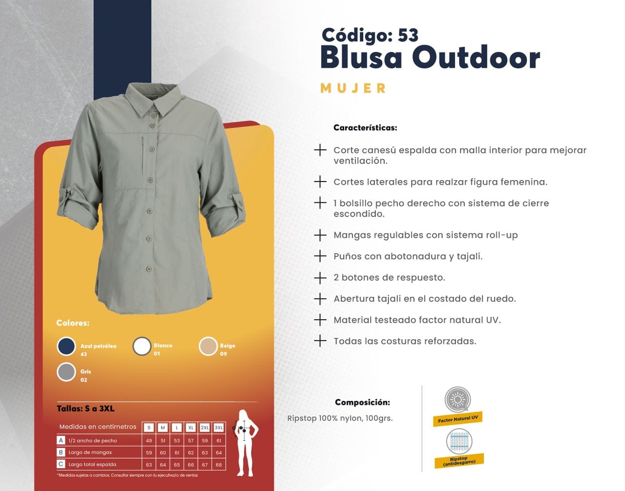 Ficha técnica de Blusa Outdoor