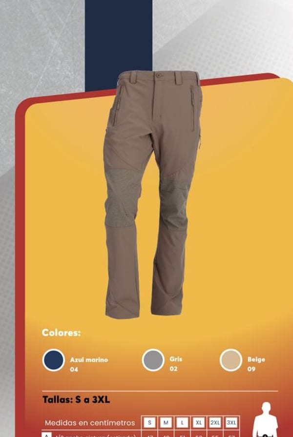 Pantalón outdoor de tela ripstop con spandex para hombre, transpirable y de secado rápido con protección UV.