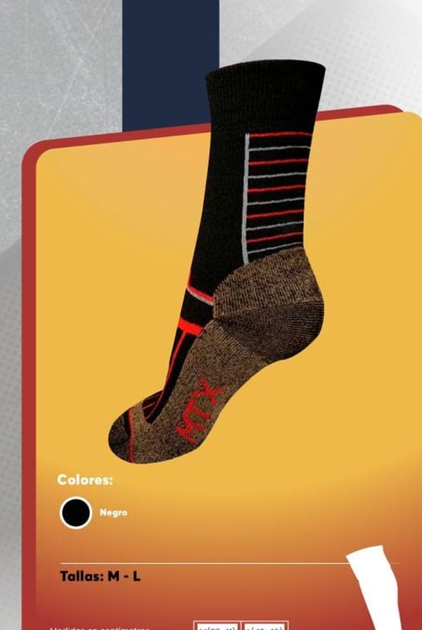 Par de calcetines térmicos antibacteriales para hombre, con fibra de cobre en la puntera y talonera para mayor confort y control de olor.