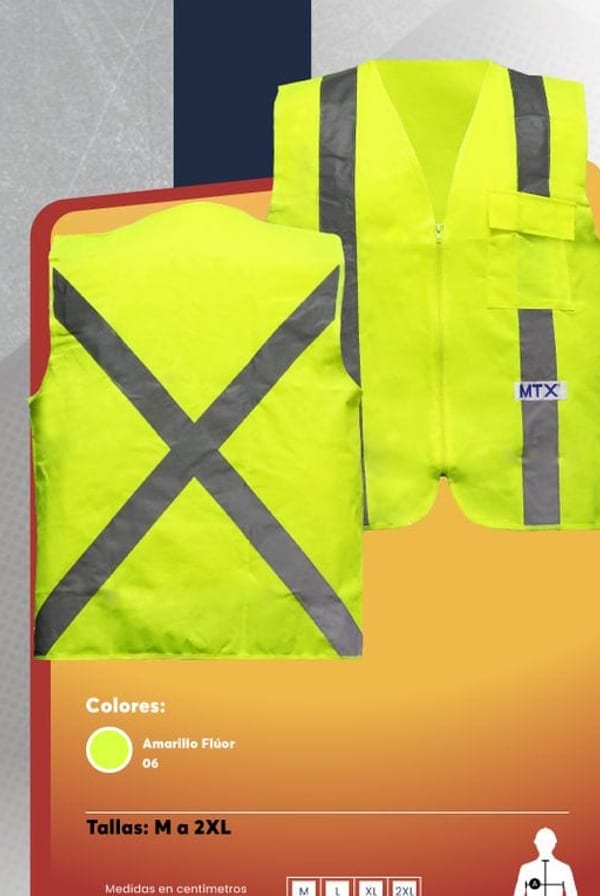 Chaleco reflectante básico para hombre, en amarillo flúor, con cinta reflectante y bolsillo de parche.
