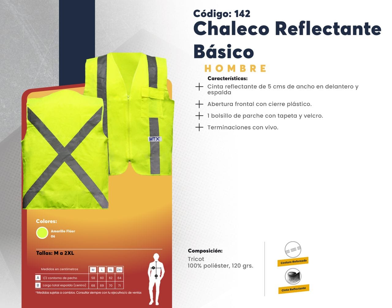 Ficha técnica de Chaleco Reflectante Básico