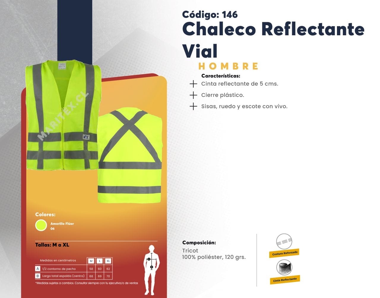 Ficha técnica de Chaleco Reflectante Vial