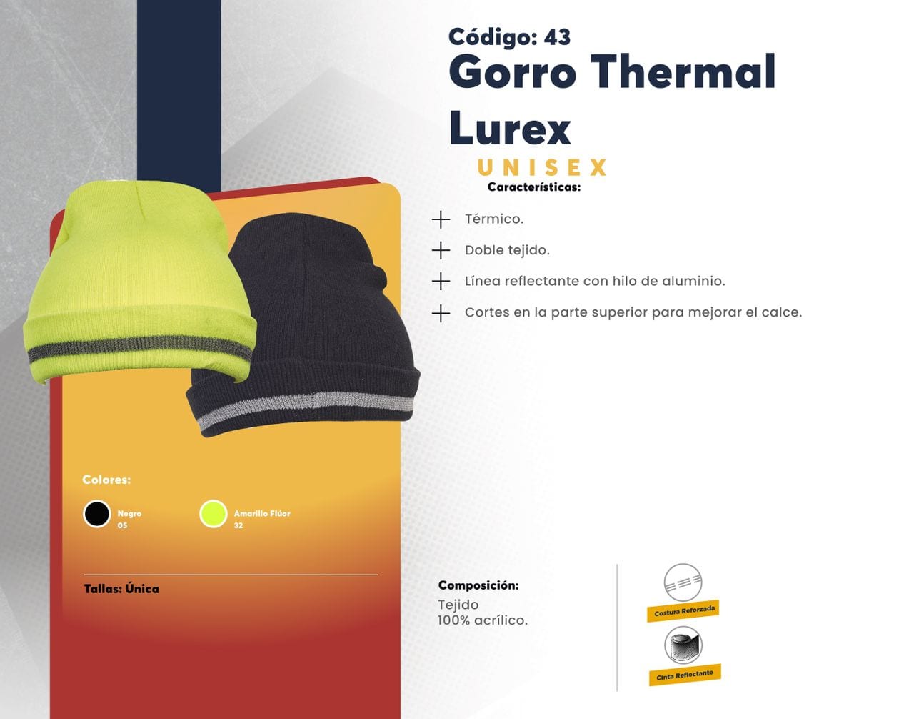 Ficha técnica de Gorro Thermal Lurex