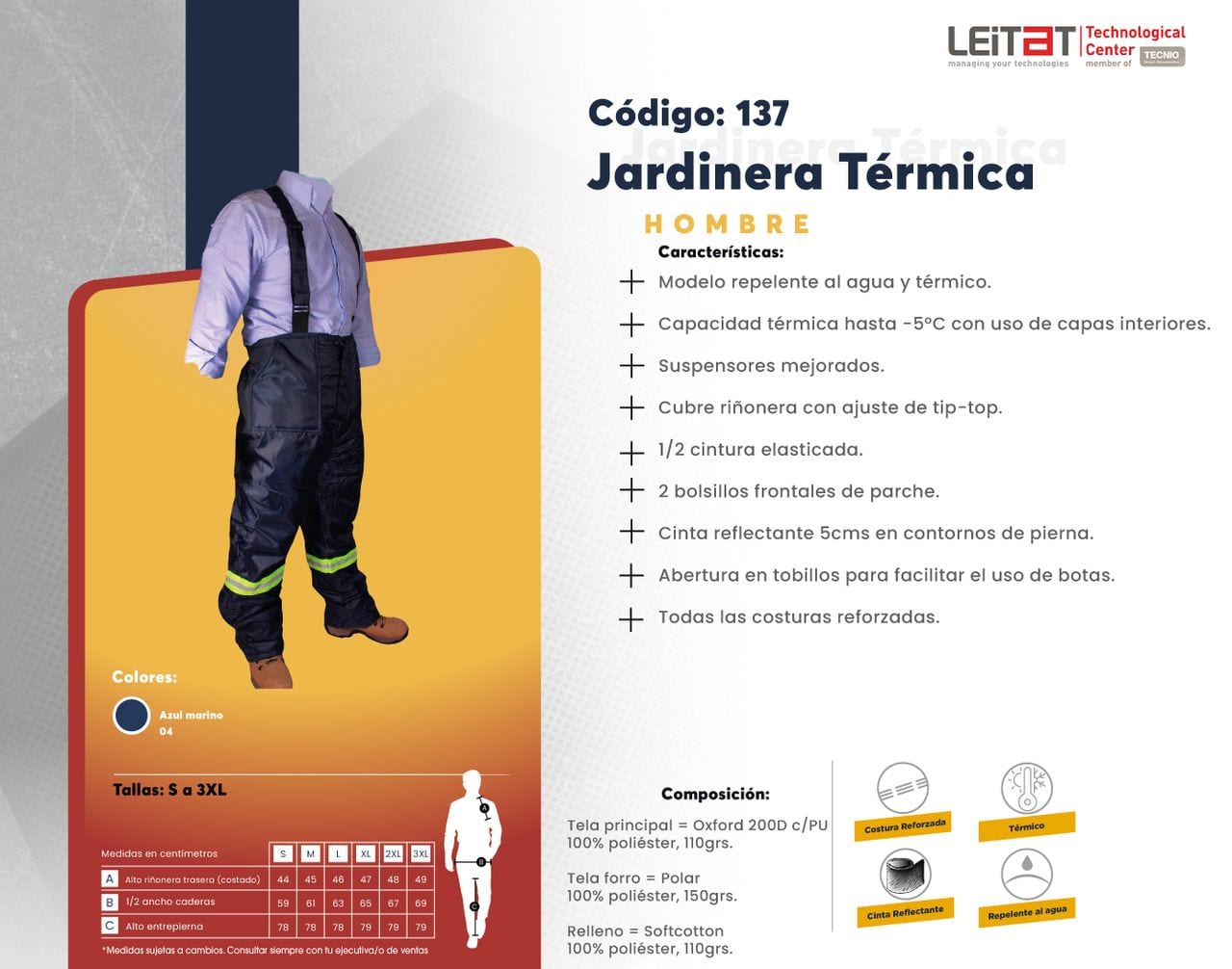 Ficha técnica de Jardinera Térmica