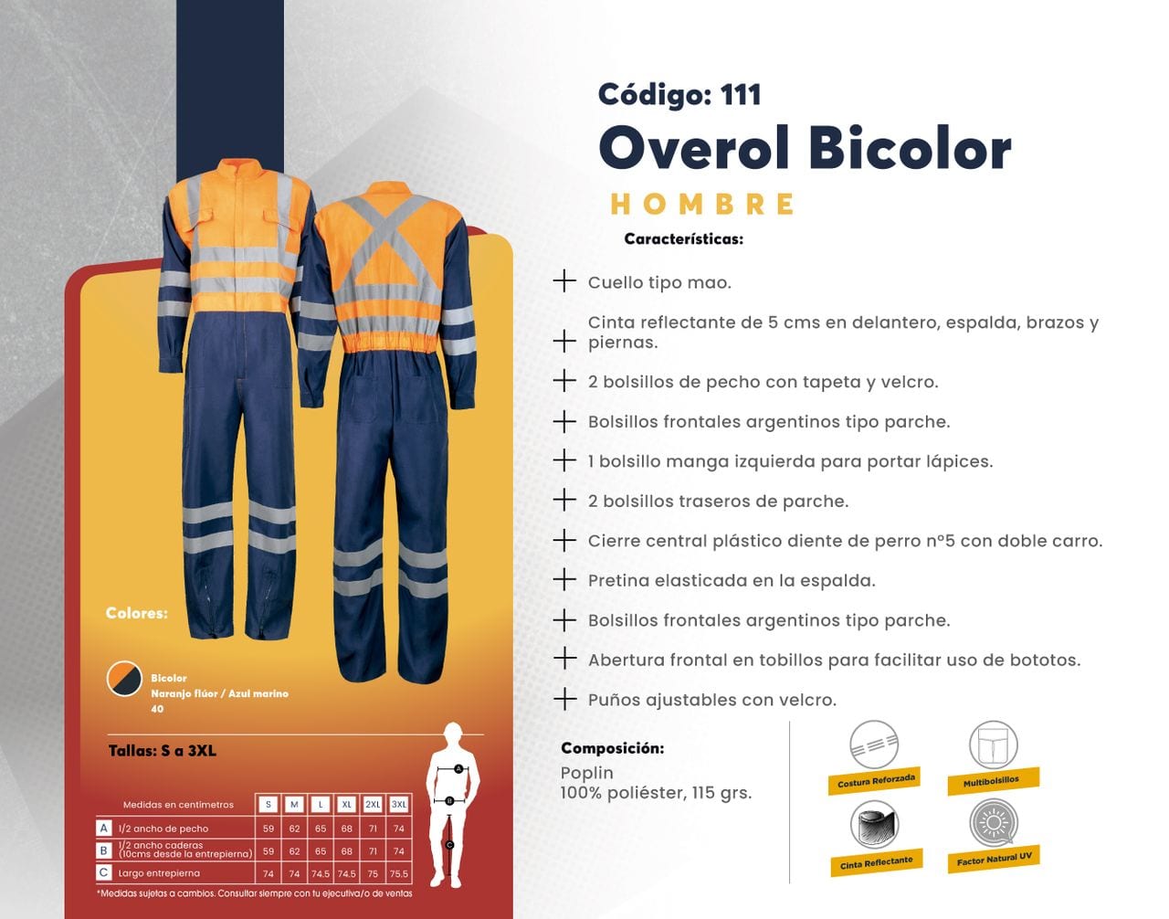 Ficha técnica de Overol Bicolor