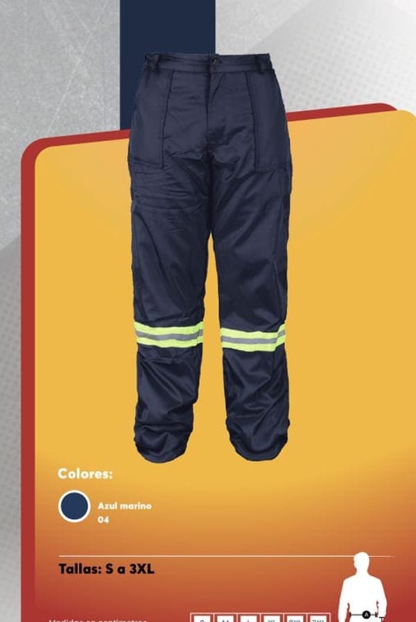 Pantalón térmico para hombre, repelente al agua, con cinta reflectante y abertura en tobillos para facilitar el uso de botas.