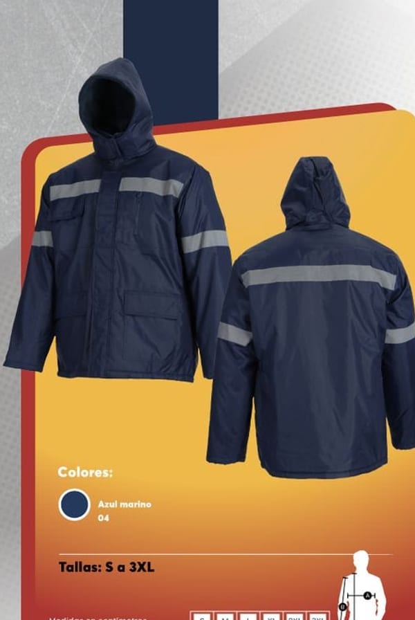 Parka térmica impermeable para hombre, con gorro desmontable y forro polar, apta para climas fríos.