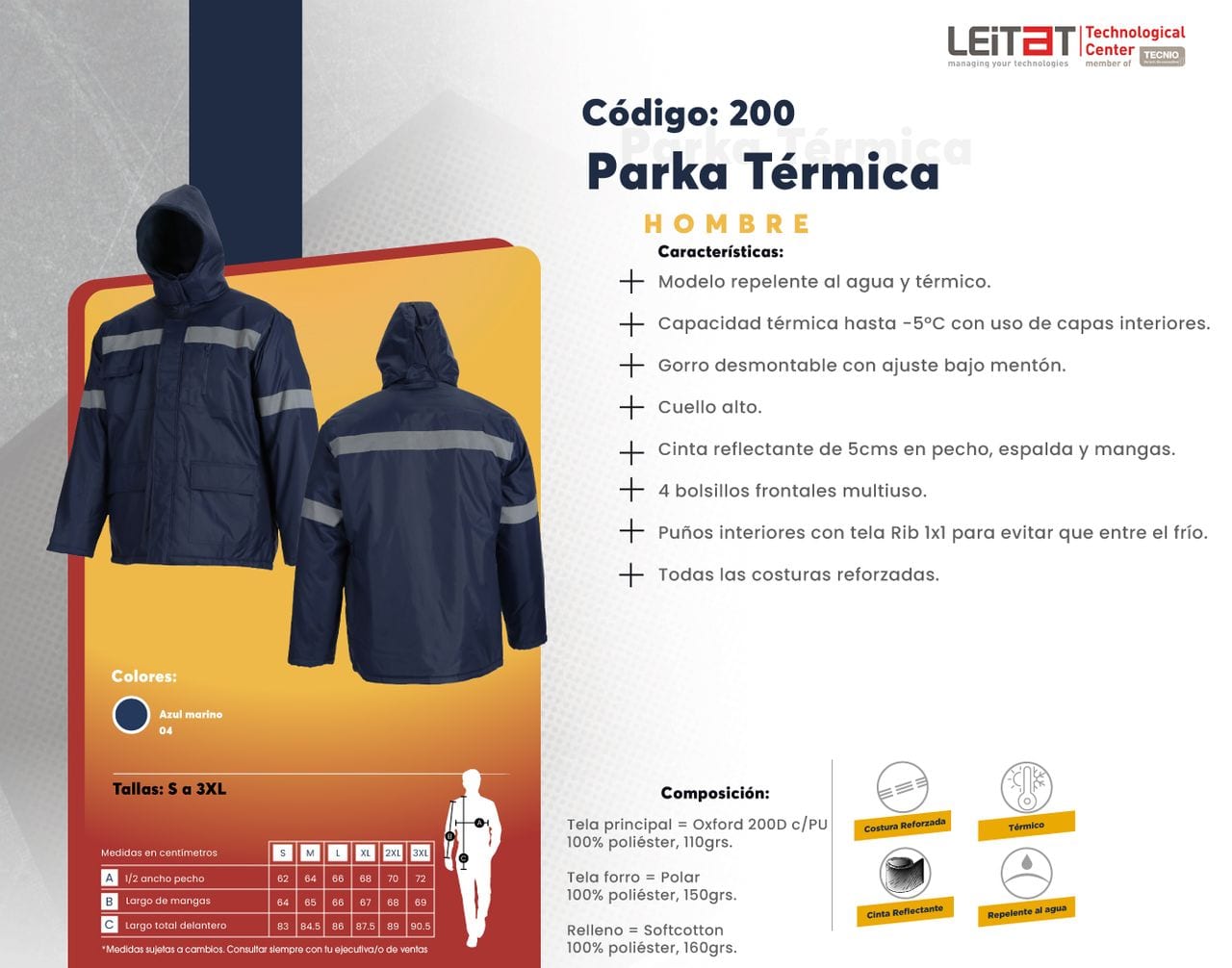 Ficha técnica de Parka Térmica